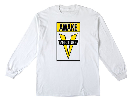 VENTURE AWAKE L/S TEE - WHITE YELLOW