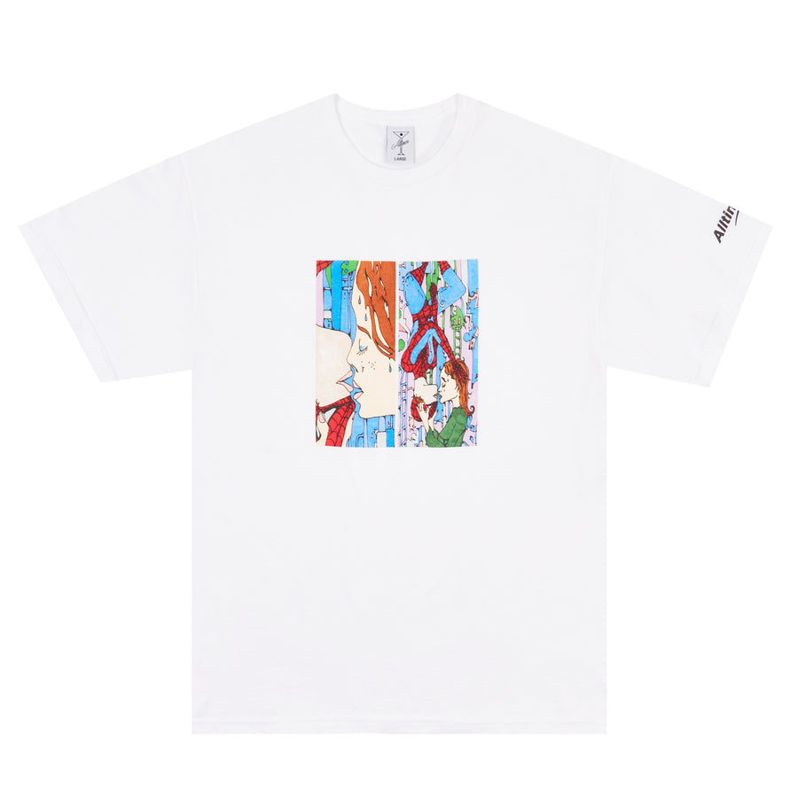 ALLTIMERS SPIDEY KISS TEE - WHITE