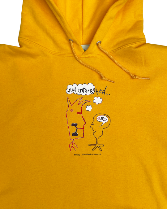 FROG NOT INTERESTED HOODIE - GOLD