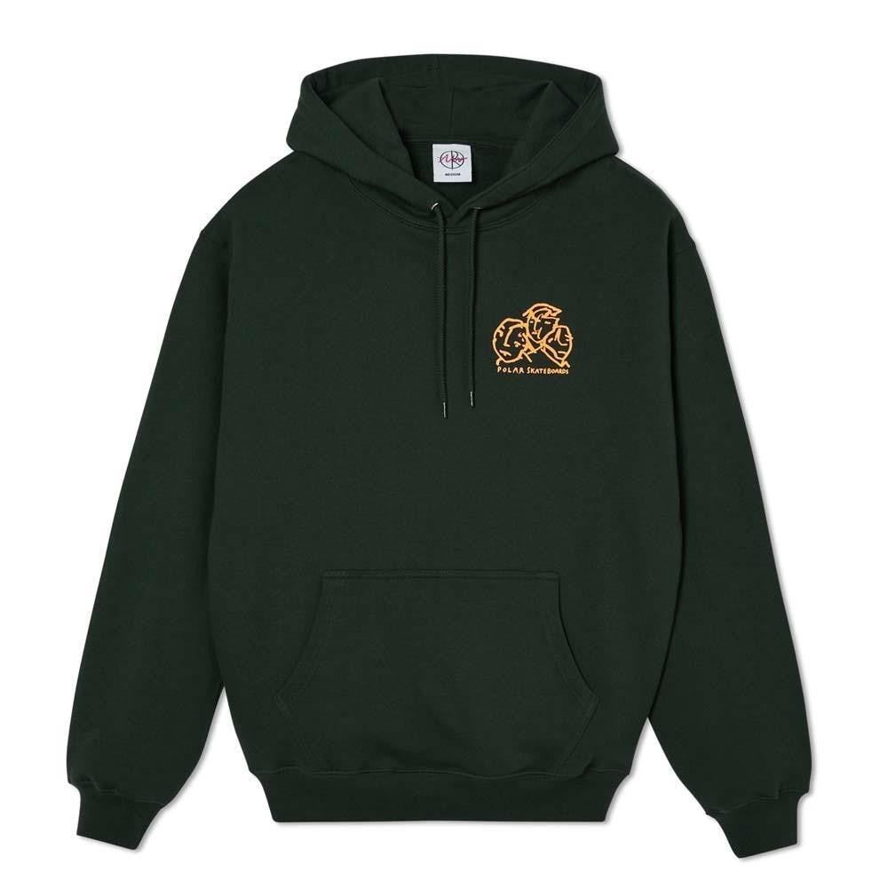 POLAR LUNCH DOODLE HOODIE - DARK GREEN