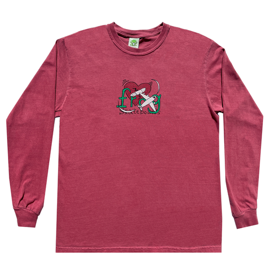 FROG DAMAGED LOVE CONNECTION L/S TEE - RED