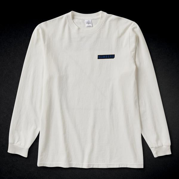 NUMBERS LOGOTYPE L/S TEE - WHITE
