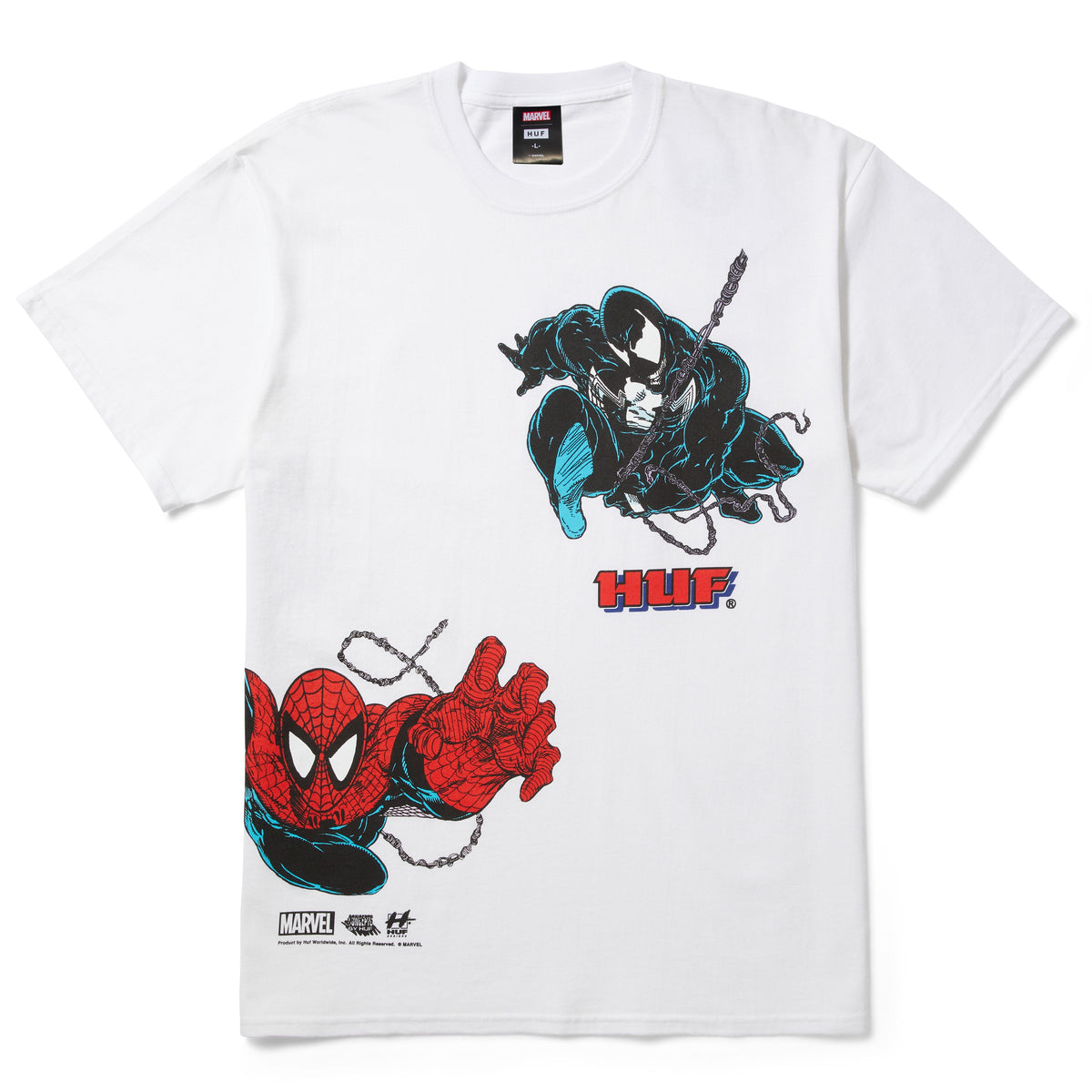 HUF FACE OFF TEE - (SPIDERMAN) WHITE