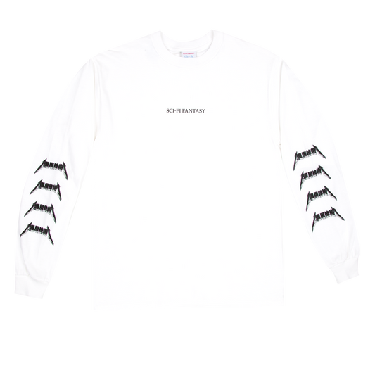 SCI-FI FANTASY METAL L/S TEE - WHITE