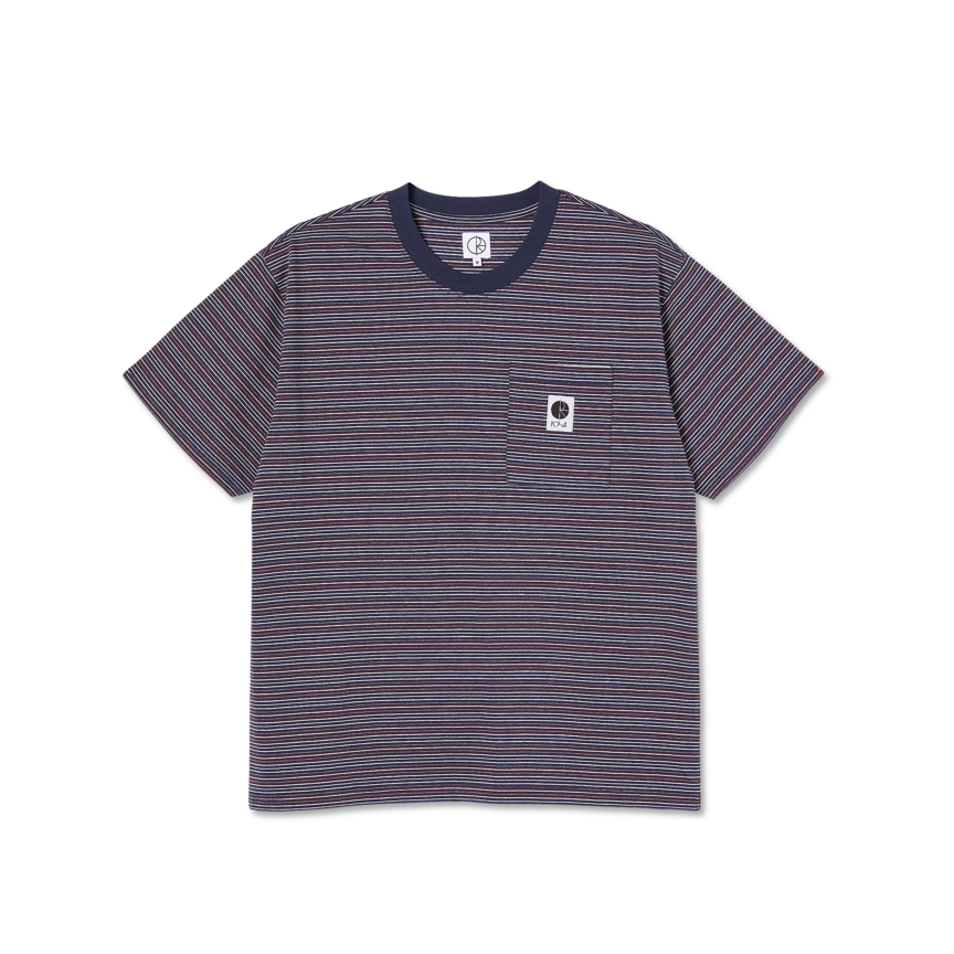 POLAR STRIPE POCKET TEE - NAVY