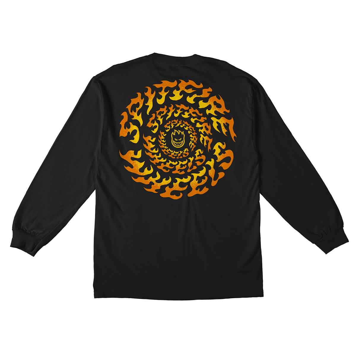 SPITFIRE TORCHED SCRIPT L/S TEE - BLACK ORANGE