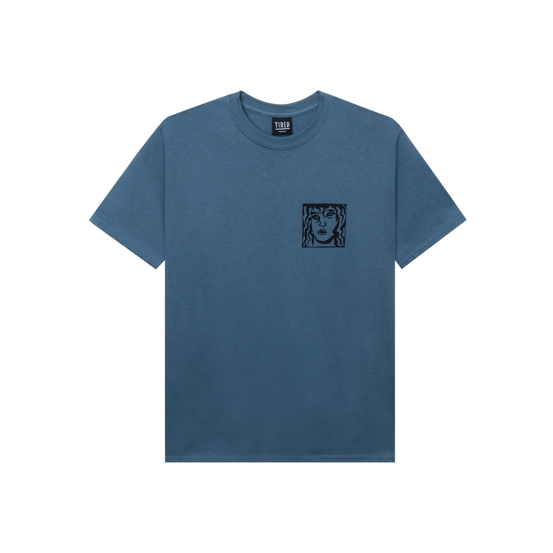 TIRED DOUBLE VISIONS TEE - BLUE