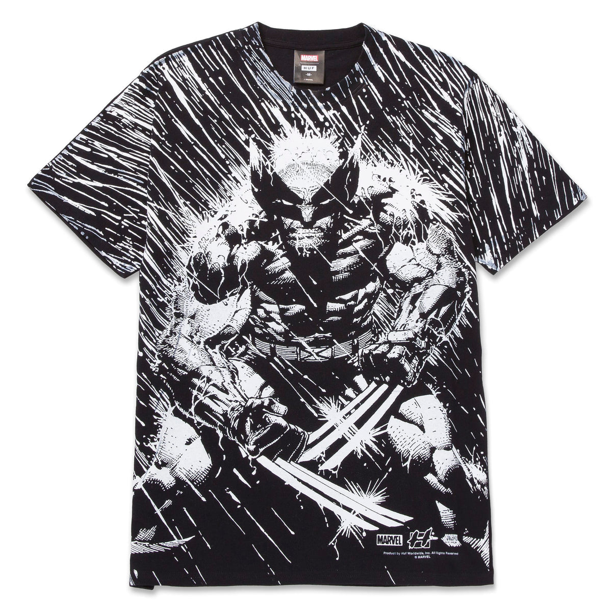 HUF Wolverine Rain Tee - (X-Men) Black