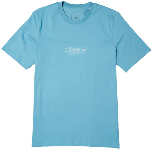 ADIDAS SKATEBOARDING T-SHIRT Adidas 4.0 Strike Through Tee - Preloved Blue