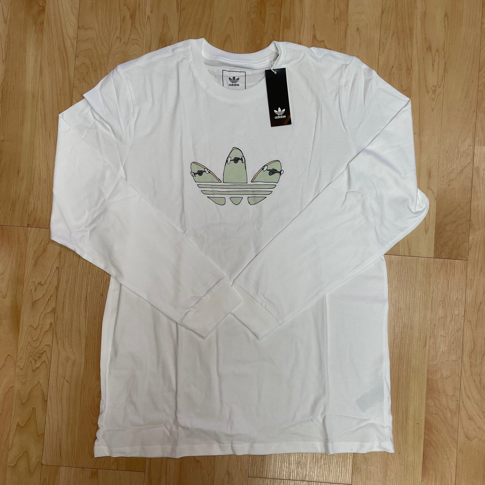 ADIDAS SKATEBOARDING LONGSLEEVE TEE Adidas Henry Jones Deckfoil L/S Tee - White