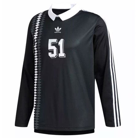 ADIDAS SKATEBOARDING JERSEY Adidas Johnson L/S Jersey - Black White