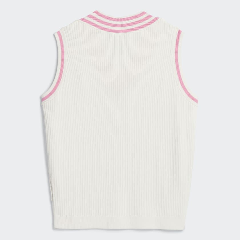 ADIDAS SKATEBOARDING SHORT SLEEVE SHIRT L Adidas Maxallure Sweater Vest - (Maxallure) White Pink