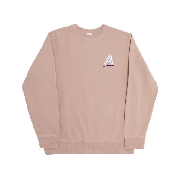 ALLTIMERS CREWNECK ALLTIMERS STRAIGHT A'S EMBROIDERED CREWNECK - DUSTY PINK