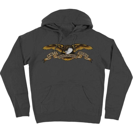 ANTI-HERO HOODIE ANTI-HERO EAGLE HOODIE - CHAROCAL