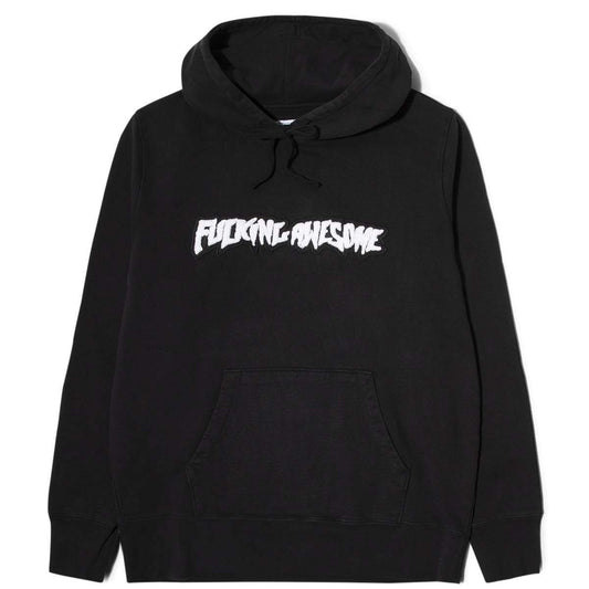 FUCKING AWESOME GARMENT DYED CHENILLE LOGO HOODIE - ANTHRACITE