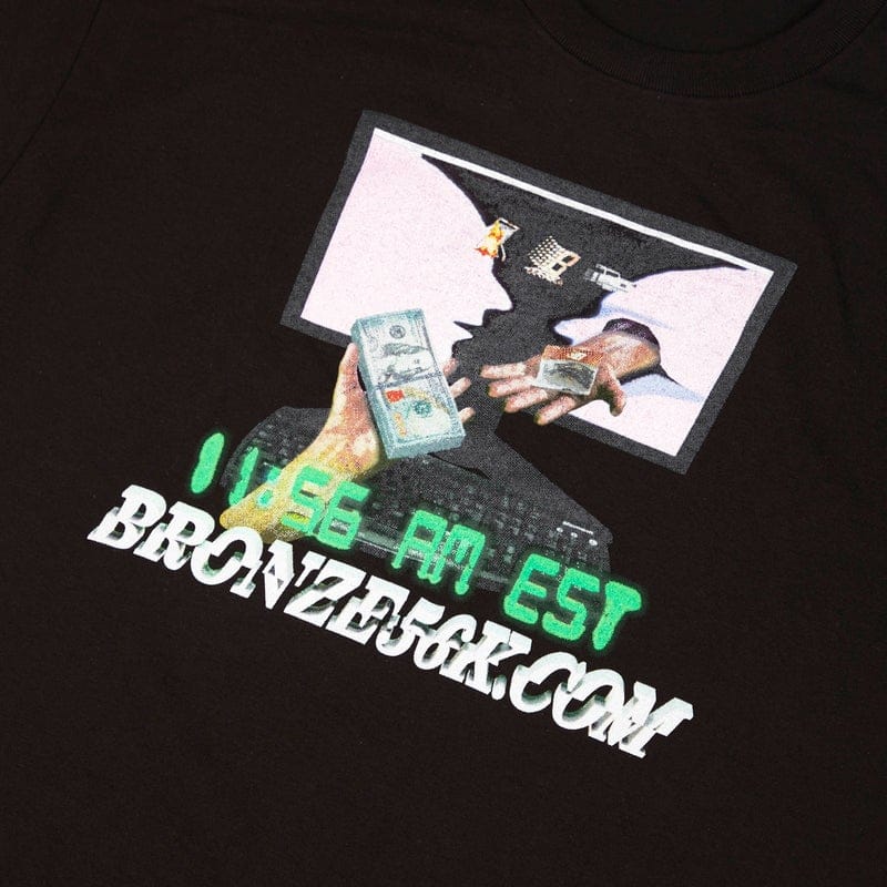 BRONZE T-SHIRT S BRONZE 56K 11:56AM TEE - BLACK