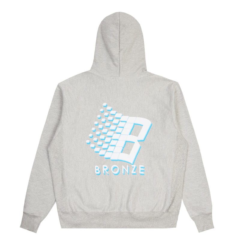 BRONZE 56K 3D B LOGO HOODIE - HEATHER GREY – Holistic Skateshop