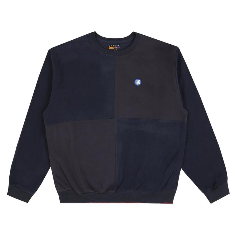 BRONZE CREWNECK S BRONZE 56K SPLIT CREWNECK - NAVY