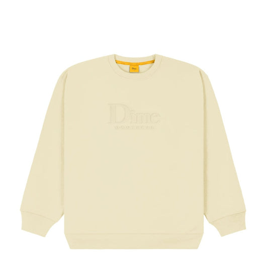 DIME MTL CREWNECK DIME CLASSIC EMBOSSED CREWNECK - CREAM