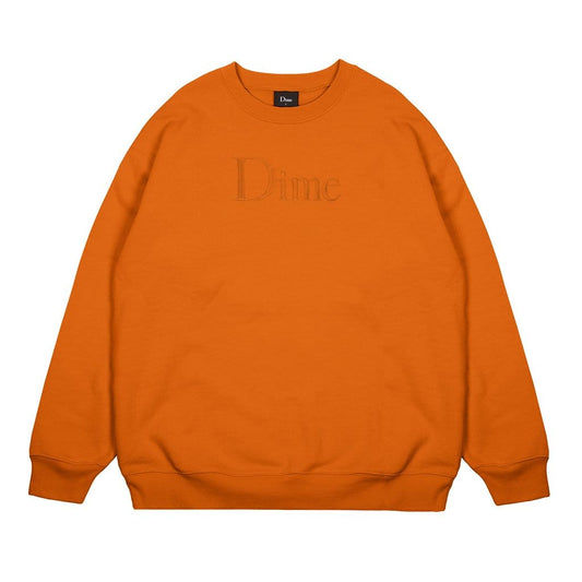 DIME MTL CREWNECK L DIME CLASSIC EMBROIDERED CREWNECK - ORANGE