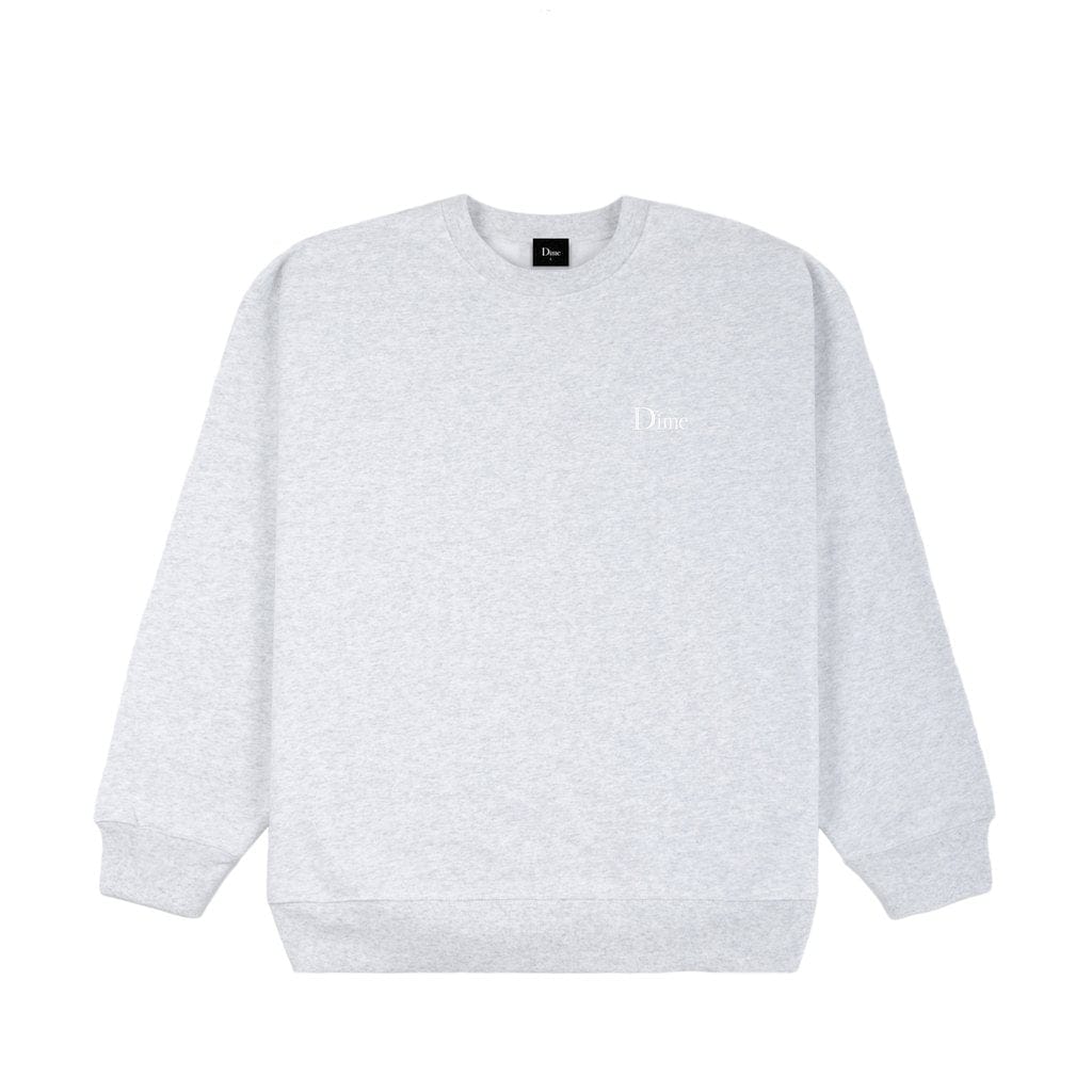DIME MTL CREWNECK S DIME CLASSIC SMALL LOGO CREWNECK - ASH GRAY