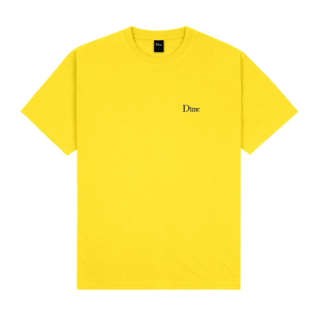DIME MTL T-SHIRT DIME CLASSIC SMALL LOGO TEE - YELLOW