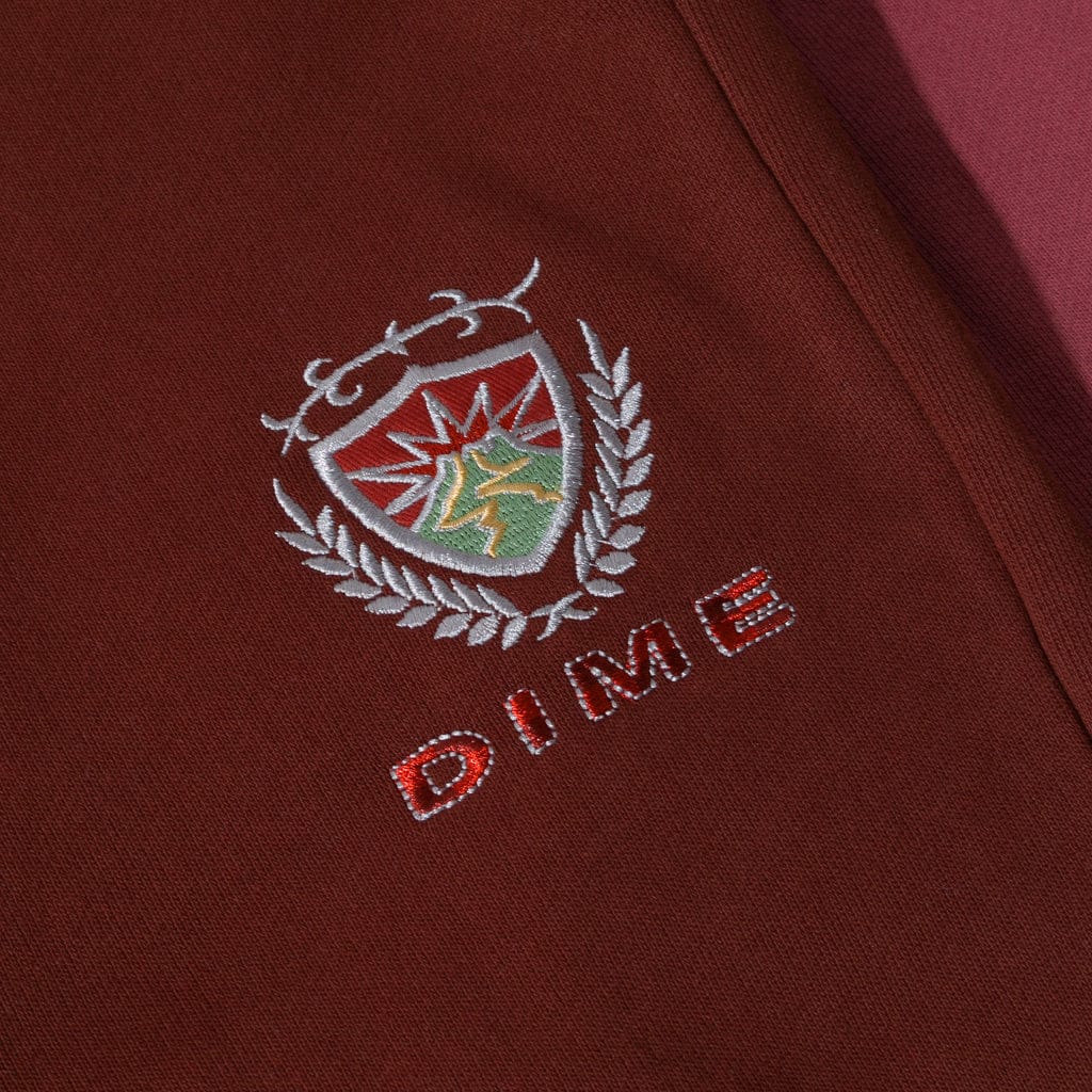 DIME MTL PANTS L DIME SPLIT CREST SWEATPANTS - MAROON