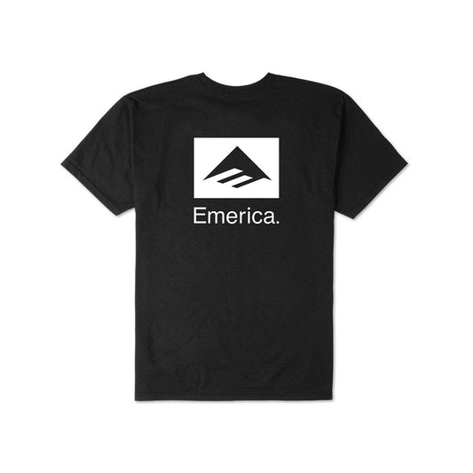 EMERICA T-SHIRT S EMERICA BRAND COMBO TEE - BLACK