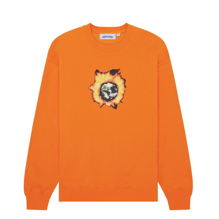FUCKING AWESOME CREWNECK FUCKING AWESOME ANGEL BURN CREWNECK - ORANGE