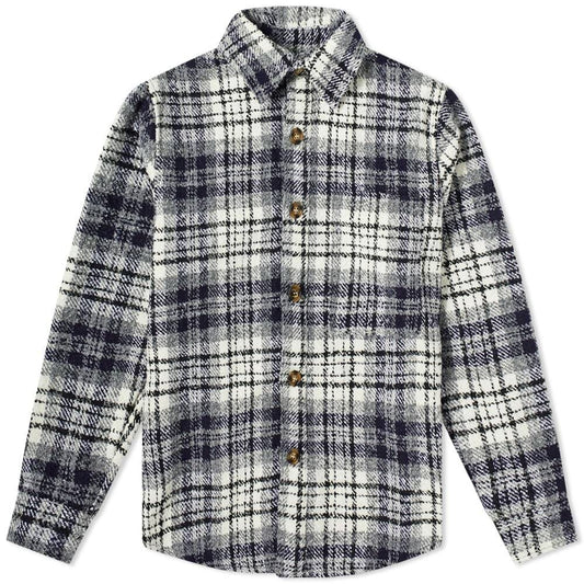 FUCKING AWESOME JACKET L FUCKING AWESOME HEAVY WEIGHT FLANNEL JACKET - NAVY