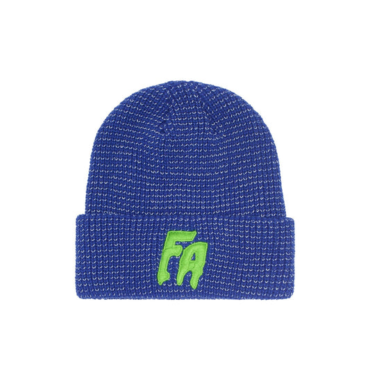 FUCKING AWESOME BEANIE FUCKING AWESOME REFLECTIVE WAFFLE CUFF BEANIE - BLUE