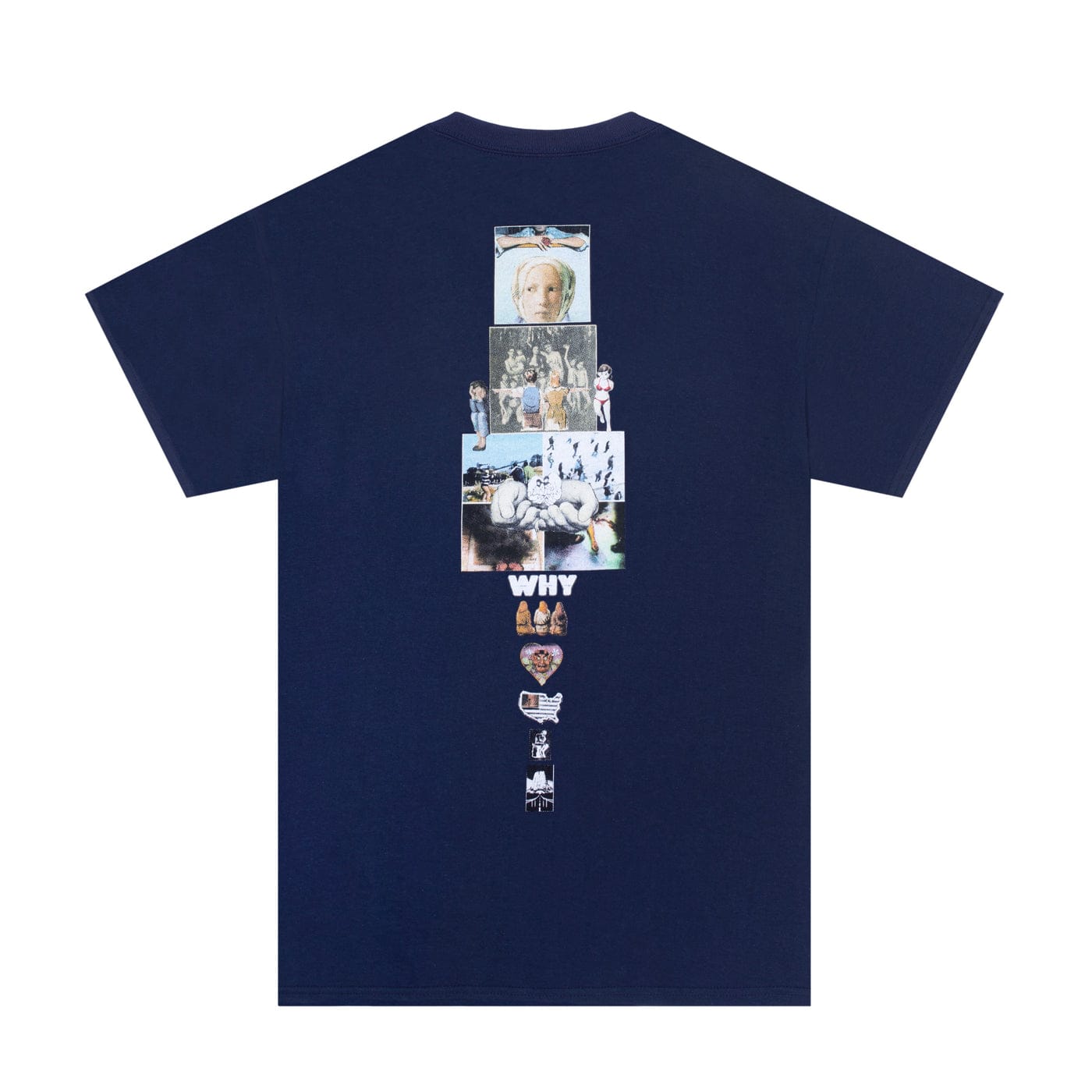 FUCKING AWESOME T-SHIRT FUCKING AWESOME STORE COLLAGE TEE - NAVY