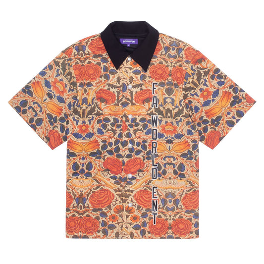 FUCKING AWESOME SHORT SLEEVE SHIRT L FUCKING AWESOME WARM UP TOP - FLORAL
