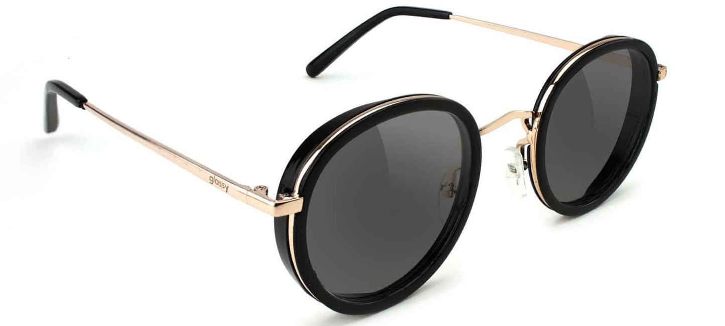 GLASSY SUNGLASSES GLASSY LINCOLN POLARIZED SUNGLASSES - BLACK GOLD