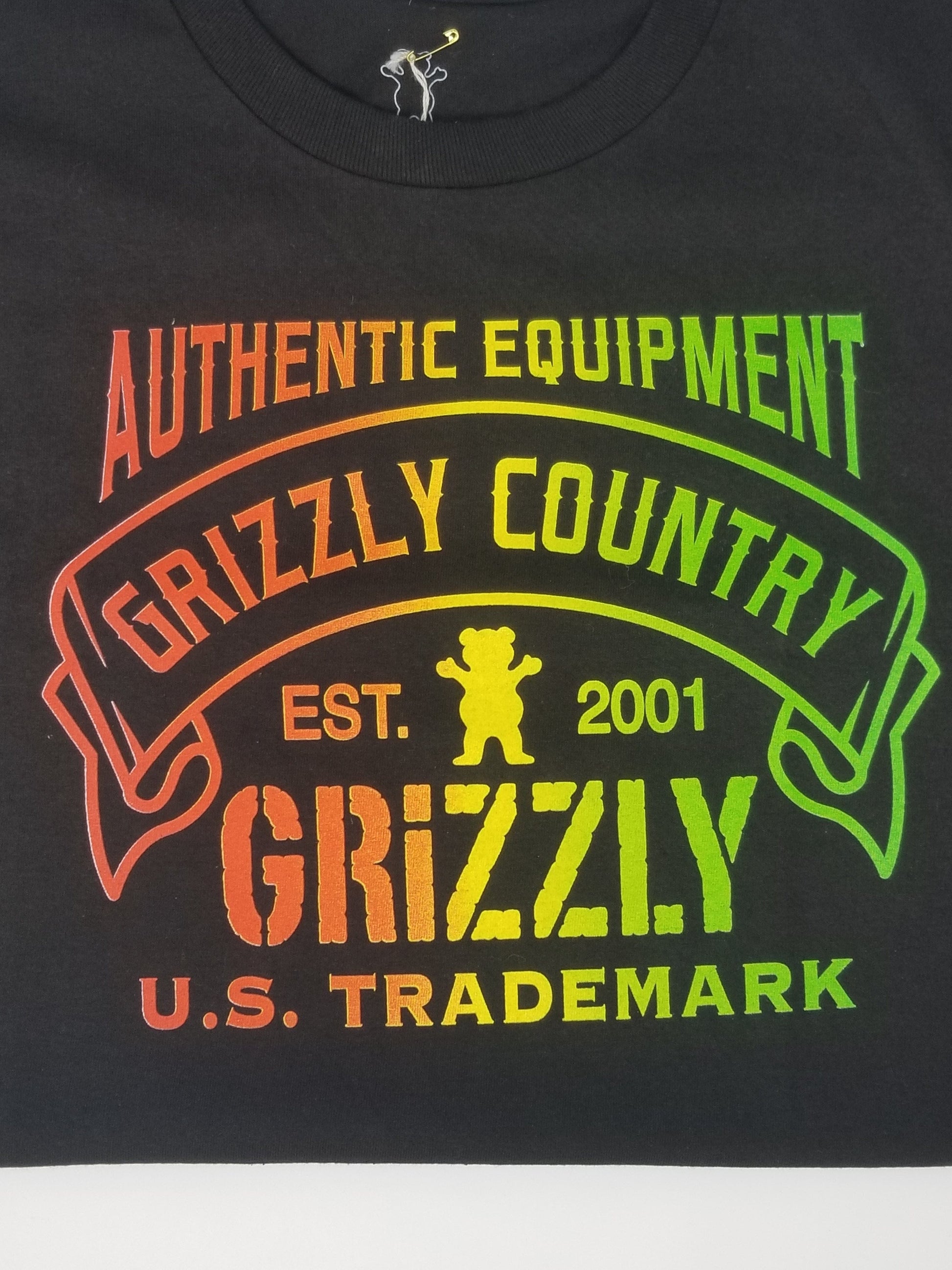 GRIZZLY YOUTH T-SHIRT YXL GRIZZLY COUNTRY BOYS TEE - BLACK