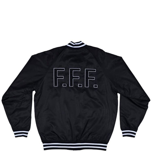 GX1000 JACKET L GX1000 SATIN BOMBER JACKET - BLACK