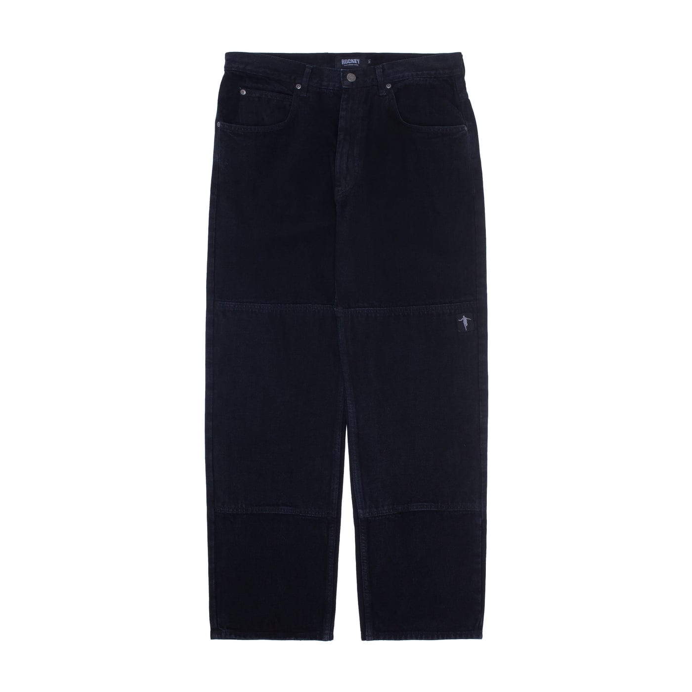 HOCKEY PANTS 34 HOCKEY DOUBLE KNEE JEAN - FADED BLACK