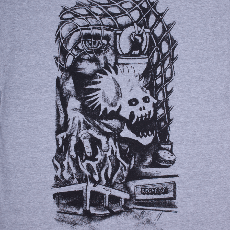 HOCKEY T-SHIRT L HOCKEY MERE MORTAL TEE - HEATHER GREY