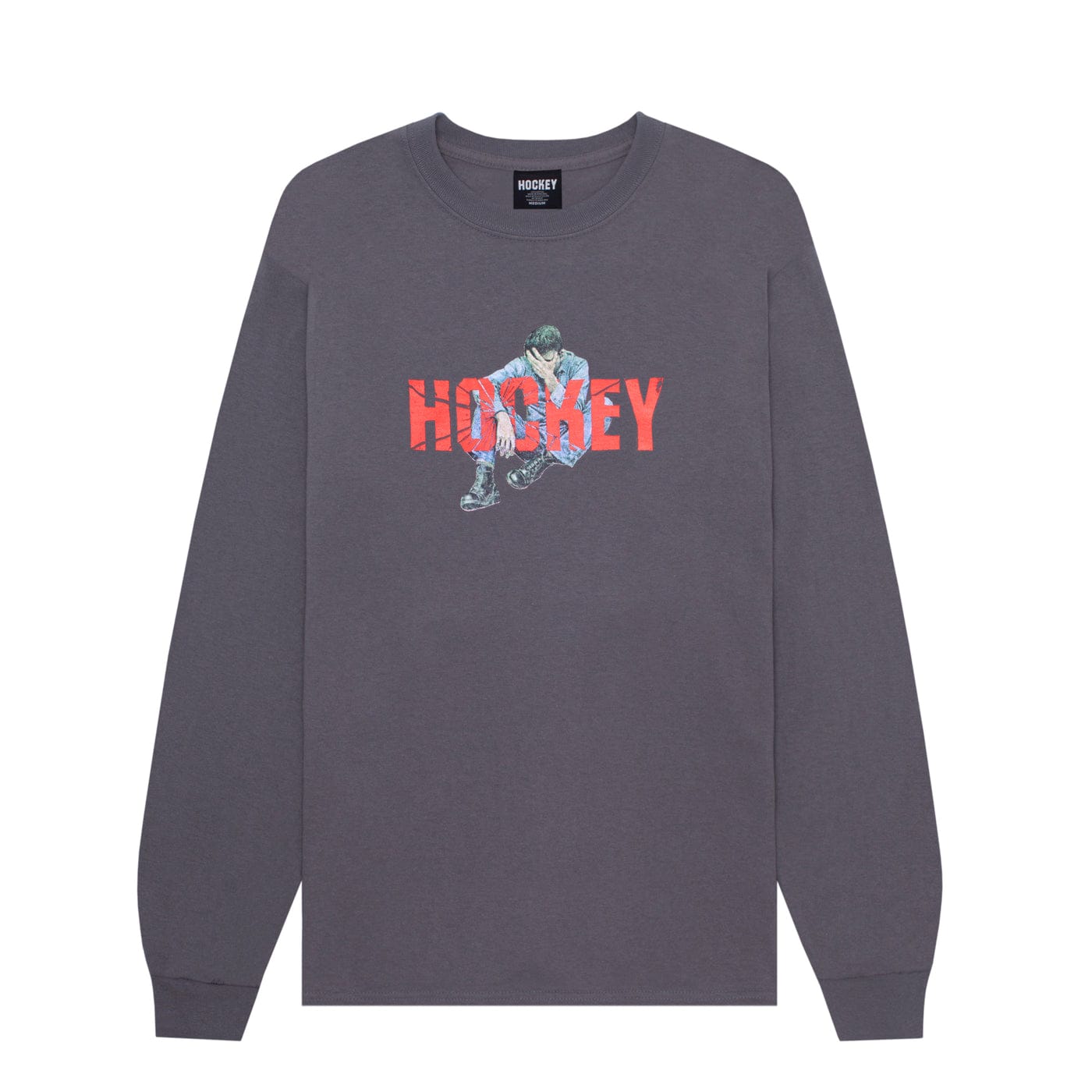 HOCKEY LONGSLEEVE TEE HOCKEY SHAME L/S TEE - CHARCOAL