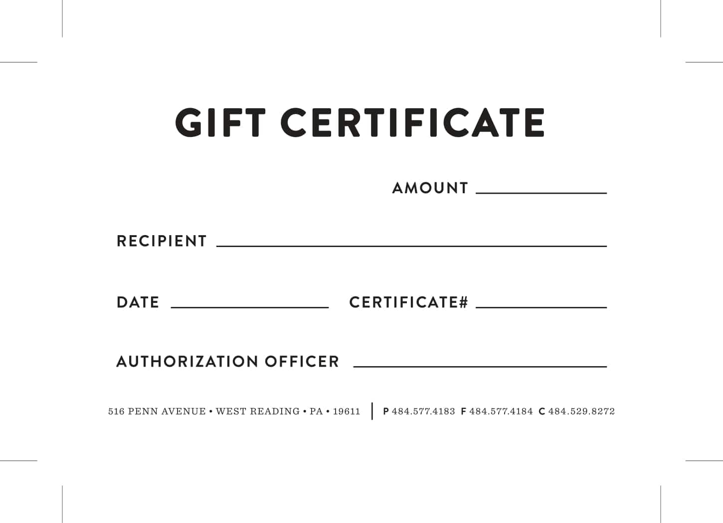 HOLISTIC GIFT CERTIFICATE HOLISTIC GIFT CERTIFICATE