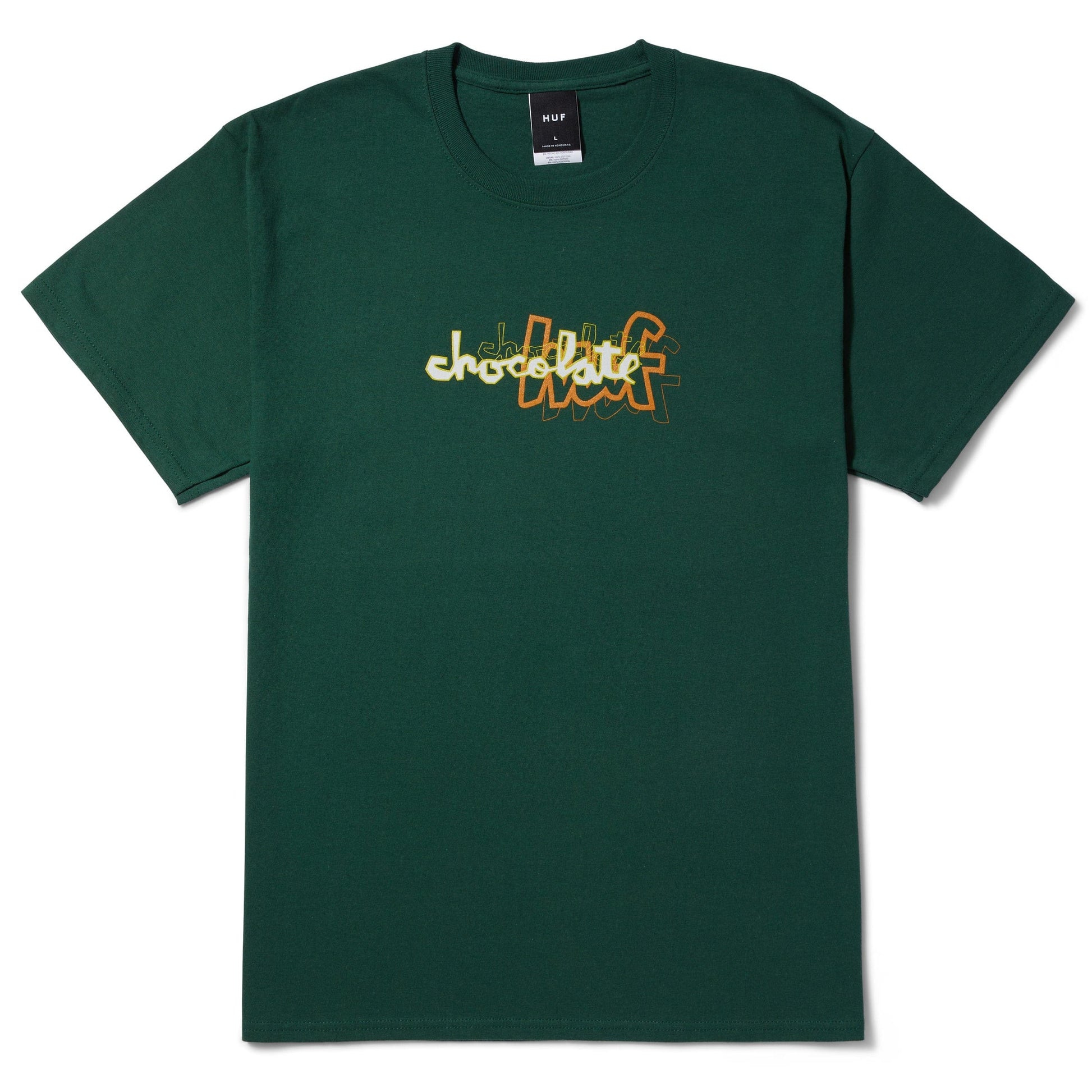 HUF T-SHIRT S HUF Carson Tee - (Chocolate) Forest Green
