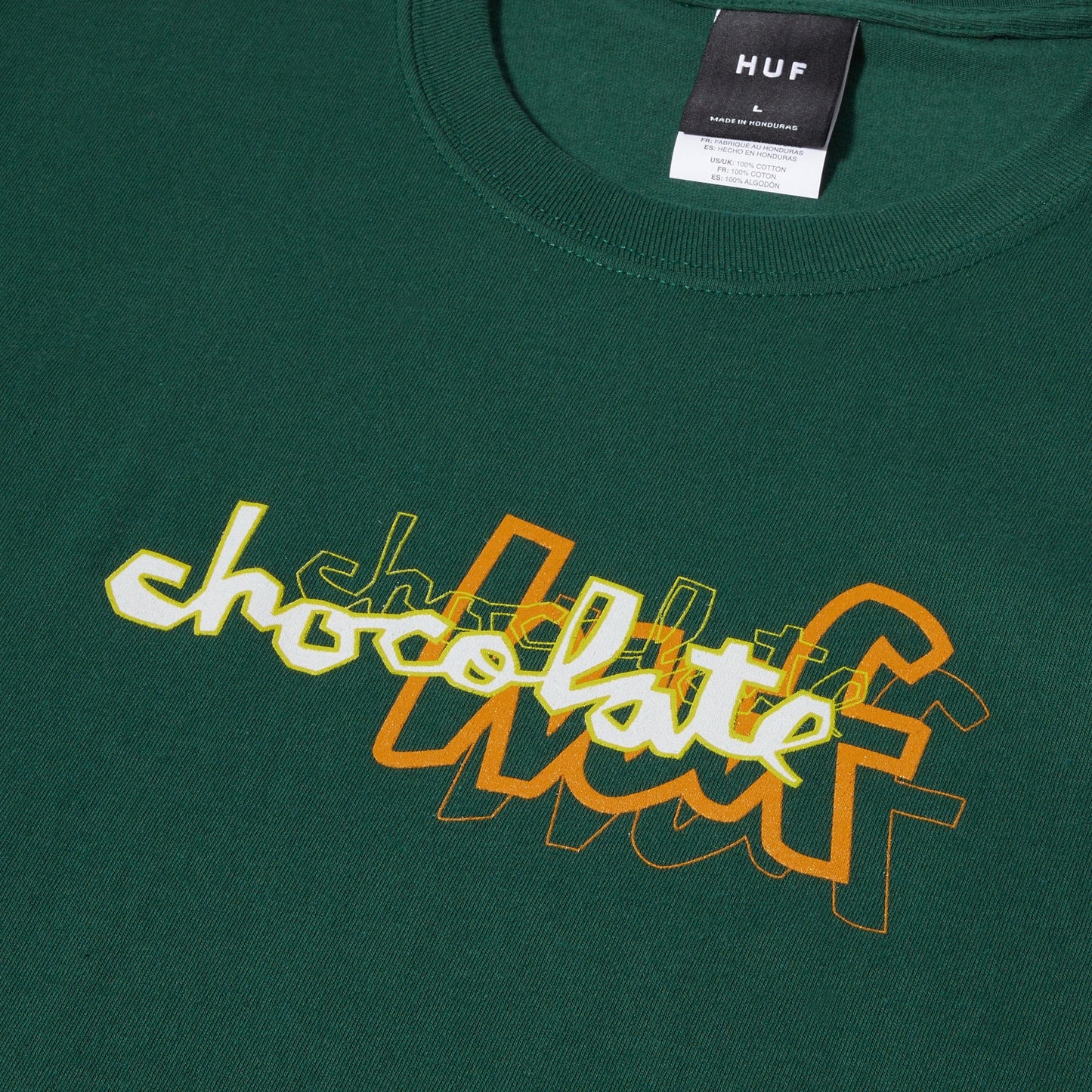 HUF T-SHIRT S HUF Carson Tee - (Chocolate) Forest Green