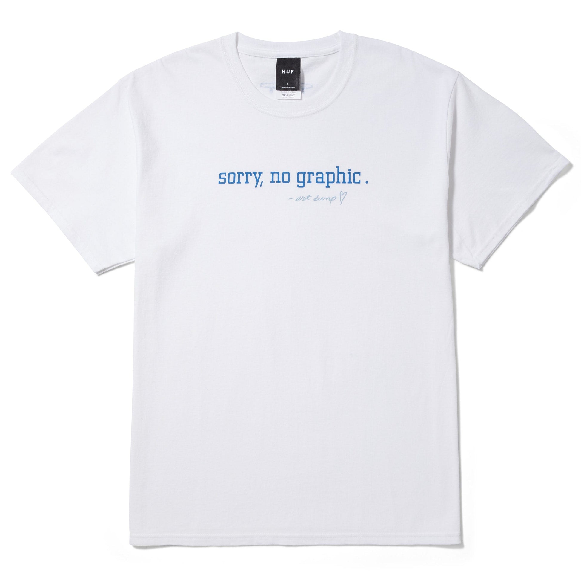HUF T-SHIRT XL HUF Sorrty Tee - (Crailtap) White