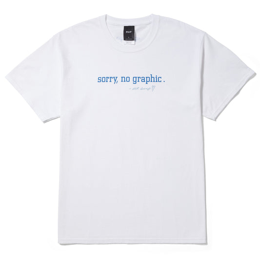 HUF T-SHIRT XL HUF Sorrty Tee - (Crailtap) White