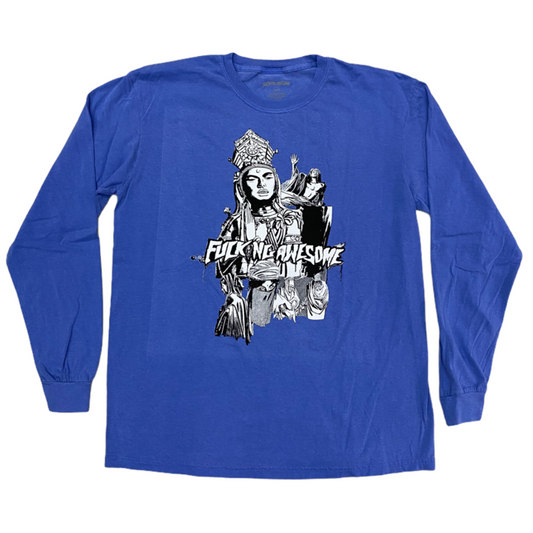 FUCKING AWESOME MOVIE POSTER L/S TEE - FLO BLUE