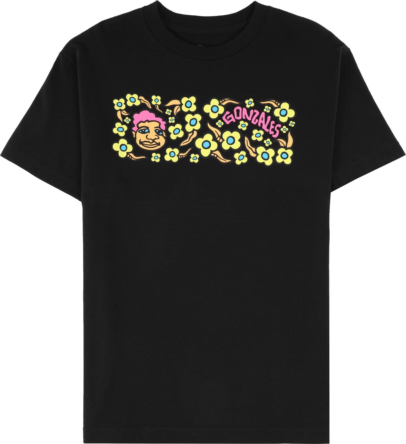 KROOKED T-SHIRT KROOKED BLACKLIGHT SWEATPANTS TEE - BLACK