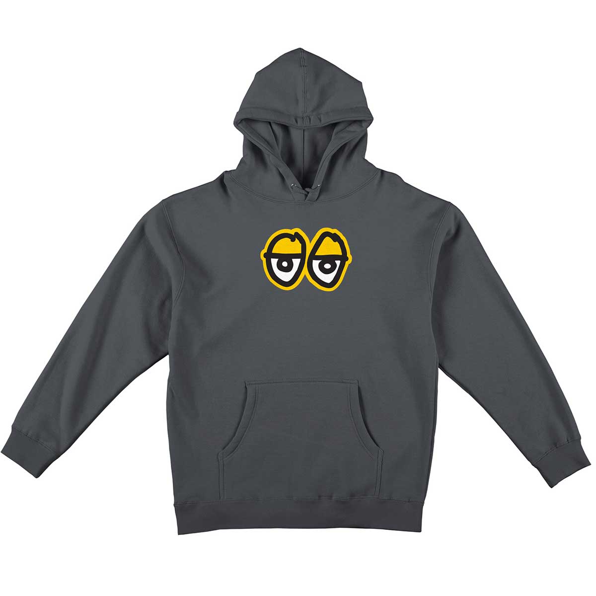 KROOKED HOODIE KROOKED EYES HOODIE - CHARCOAL YELLOW