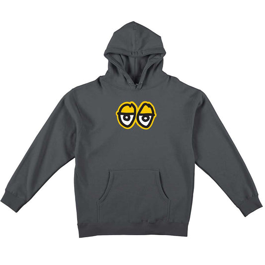 KROOKED HOODIE KROOKED EYES HOODIE - CHARCOAL YELLOW