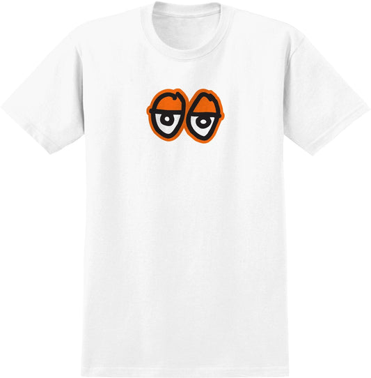 KROOKED T-SHIRT L KROOKED LARGE EYES TEE - WHITE ORANGE