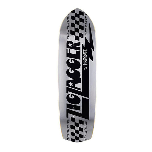 KROOKED DECK 8.6 Krooked Zip Zagger Silver Foil Deck - 8.6